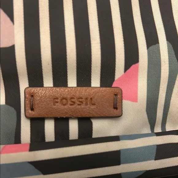 Black and White Striped Crossbody Bag with Heart Accents - Picture 8 of 8